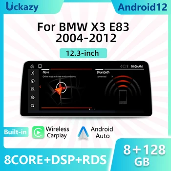 1920*720P 8GB Android12 Auto Radio BMW X3 E83 2004-2012 Navi Ekrāns CICCCC GPS Multivides 4G Stereo HeadUnit Bezvadu Carplay