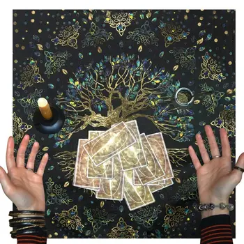 Tarot Galdauts Zamšādas Mat 60x60cm Zīlēšana Altāra Auduma Maģija Piederumi galda Spēle Astroloģija Oracle Kartes Pad