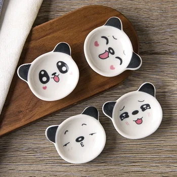 1pc Karikatūra Panda Keramikas Mazo Ēdiens, Mājas Sojas Mērci Trauciņā Radošo Japāņu Galda piederumi Garšvielu Apakštases Virtuves