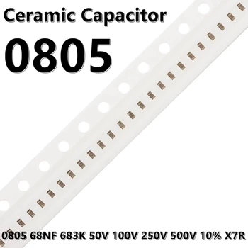 (50gab) 0805 68NF 683K 50V 100V 10% X7R 2012 SMD Keramikas Kondensatori
