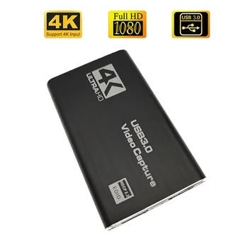 4K USB 3.0 Video Capture Karte, HDMI 1080P saderīgs 60fps HD Video ierakstīšanas Grabber Par OBS Notveršanā Spēles Karti Live