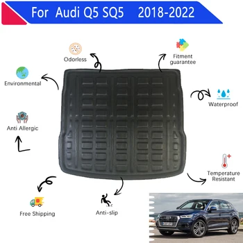 Auto Bagāžnieka Paklājiņi 3D EVA Materiāla Audi Q5 SQ5 FY MK2 2018~2022 Viegla Uzstādīšana Auto Bagāžnieka Paklāji, Bagāžnieka Uzglabāšanas Pad Piederumi