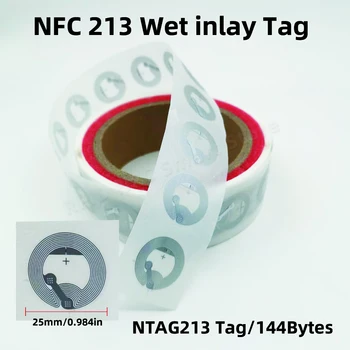 10pcs NFC etiķešu Ntg213 Uzlīme 13.56 MHz ISO14443A NFC 213 NFC Čipu Telefonā RFID Uzlīmes, Uzlīmi