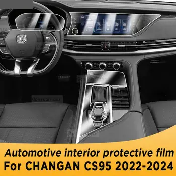 Par CHANGAN CS95 2022-2024 Pārnesumkārbas Panelis Navigācijas Ekrāns Automobiļu Interjera TPU Aizsardzības Plēves Vāciņu Anti-Scratch Uzlīme