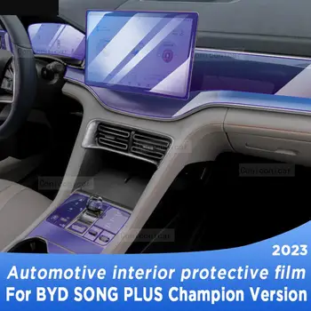 Par BYD DZIESMU Plus Čempions Versija DM-i EV līdz 2023. Pārnesumkārbas Paneļa Navigācija, Automobiļu Interjera TPU aizsargplēvi Anti-Scratch