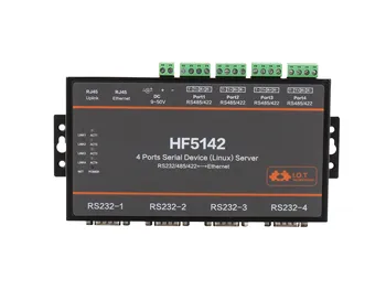  Mājas HF5142 4 porti Sērijas Tīkla Serveri FreeRTOS Ierīces RS232/RS485/RS422, lai Ethernet Pārveidotājs TCP IP, Telnet Modbus