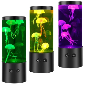 Jaunais LED Medūzas Lampa ar 7 Krāsas Maiņa USB/Bateriju Darbināmas Medūzas Nakts Gaisma Fantasy Medūzu Akvārijs Lampas