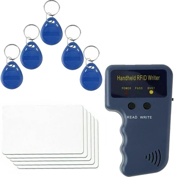 1Set EM4100 RFID Kopētājs, Rakstnieks Aparāts Programmētājs Lasītājs + T5577 EM4305 Pārrakstāmie ID Keyfobs Tagus Kartes Plastmasas 125Khz