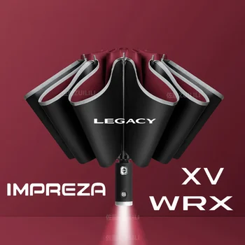 Par Subaru IMPREZA WRX LEGACY XV Piederumi Custom logo Automātiskā Atstarojošo Svītru Atpakaļgaitas Led LightWindproofumbrella