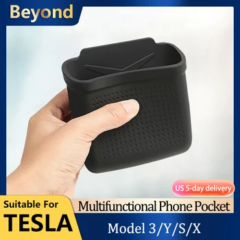 Par Tesla Model Y Tālruņa Brilles Uzglabāšanas Kaste 2023 Piederumi Modelis 3 Daudzfunkcionāls Tālrunis Kabatā Centra Konsoles Kaste 2022 Auto
