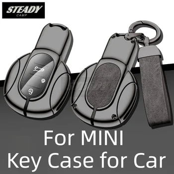 Cinka Sakausējums, Ādas Automobiļu Atslēgu, Lietu Vāku MINI Cooper Uzdzīvotājs Hardtop Hečbeks Tautietis F54 F55 F56 F57 F60 Auto Keychain