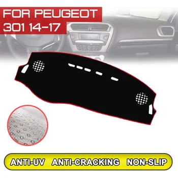 lai Peugeot 301 2014 2015 2016 2017 Automašīnas Paneļa Paklājiņš Anti-dirty neslīdoša Domuzīme Aptver Mat UV Aizsardzība Ēnā