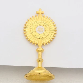 Zelta Katoļu Kristiešu Kopībā Statuja Metāla Jēzus Hominum Salvator Krusta Mājas Biroja Galda Dekorēšana Rotājumu Ticības Dāvanu