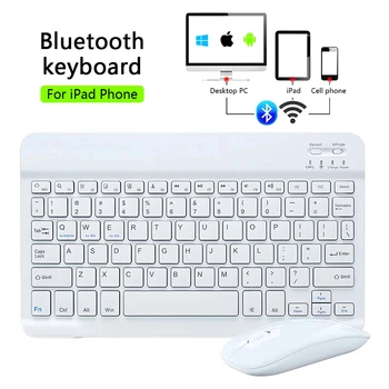 Bluetooth Bezvadu Tastatūru, Peli iPad Gaisa Pro Mini Android, Ios Samsung Xiaomi Planšetdatora 10 Collu Burvju Clavier Sans Fil
