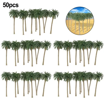 50gab Plastmasas Kokosriekstu Palmu Koku Apdare Miniatūra Eglīte Augu Podi, Bonsai Amatniecības Mikro Ainavu DIY Dekoru Dekorācijas Modelis