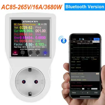 Tuya ES Plug Digitālo Wattmeter Jaudas Mērītāju 220V AC Bluetooth Smart Ligzda Elektroenerģijas Patēriņš, Kw Mērītājs