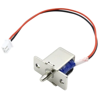 DC5v12v mazās elektroniskās skrūvju bloķēšanas mini solenoīda elektromagnēts elektriskās bloķēšanas zemapmetuma elektroniskā slēdzene durvju slēdzene