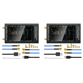 2X Nanovna-F V2 Vektora Tīkla Analizators 50Khz-3Ghz Antenas Analyzer HF, VHF UHF VNA 4.3 Collu Ar 5000Mah