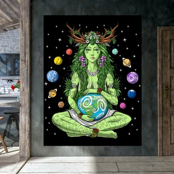 1pc Gaia grieķu Dieviete Plakātus, Kanvas Glezna Mātes Zemes Garīgo Walll Mākslas Plakātu, Dzīvojamā Istabā, Guļamistabā, Mājas Dekoru bez rāmīša