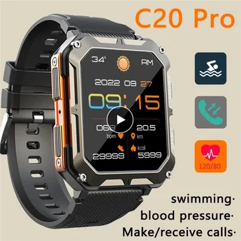 2023 C20 Pro Smart Skatīties 1.83 Collu Bluetooth saderīgu IP68 Ūdensnecaurlaidīga Mūzikas Zvanīt Āra Sporta Fitnesa sirdsdarbība Smartwatch