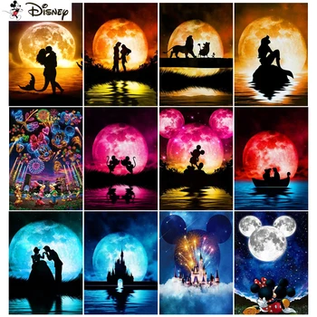 Disney Cartoon Moonlight The Lion King Sienas, Mākslas Audekls Gleznošanai Ziemeļvalstu Plakāti un Izdrukas Sienas, Attēlus Dzīvojamā Istaba Dekori