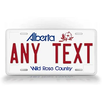 Personalizētu Alberta Canada Wild Rose Country Numura Zīme Jebkuru Tekstu Pasūtījuma Auto Frāzi-Sienu Apdare, Metāla, Sienu Zīme