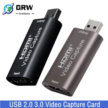 4K USB 3.0 Video Uztveršanas Kartes 1080P USB 2.0, HDMI Spēle Grabber Rūtiņu PS4 DVD Kameras DATORU Ierakstu Placa De Video Live Streaming