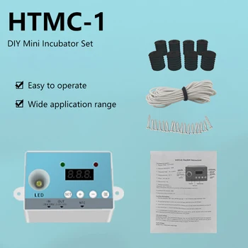 HTMC-1 ieturējuma nodokļa piemērošanas-01 Digitālais Temperatūras regulators Pilns Auto Inkubators Kontrolieris Komplekts 110-220V 0-99.9℃ Termostatu Sildīšanas Dzesēšanas