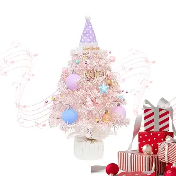 Ziemassvētku Gaismas, Mūzikas Kaste Āra Mini Koka Galda Dekori 360 Rotācijas Candy Krāsas Darbvirsmas Ziemassvētku Mūzika Rotaļlietas Guļamistaba