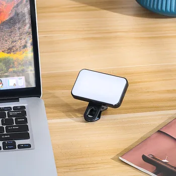 Mini Portatīvo LED Selfie Aizpildīt Gaismas Klips, 3 Krāsas, Silti Balta, Telefona Planšetdators Video Fotogrāfiju Grims Atmosfēru Gaismas