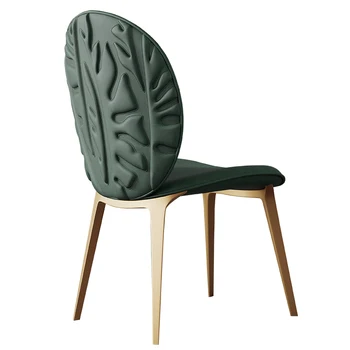 Ādas Ērti Ēdamistabas Krēsli Metāla Zelta Kājas Dizainers Mīksto Krēslu Mērci Silla Mājas Mēbeles