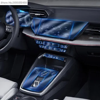 Audi A3 8Y 2021Car Interjera Centra konsole Pārredzamu TPU aizsargplēvi Anti-scratch Remonts filmu Accessorie Pielāgot LHD RHD