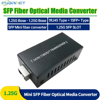 Gigabit Mini Media Converter SFP Slots Raiduztvērēju Modulis 1000M 1 SFP Slots 1 RJ45 Viena Režīma 1,25 G Ethernet Fiber SFP Switch