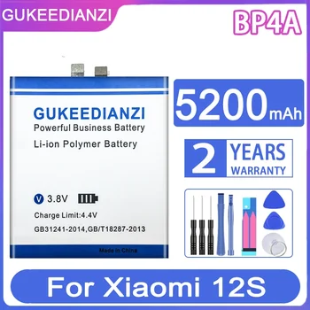 GUKEEDIANZI Nomaiņa Akumulatora BP4A 5200mAh Par Xiaomi MI 12S Ultra 12SUltra Mobilo Telefonu Bateria